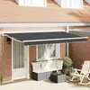vidaXL Auvent Rétractable Anthracite 350 x 200 cm Polyester et métal