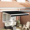 vidaXL Auvent Rétractable Manuel Noir 350x250 cm