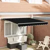vidaXL Auvent Rétractable Noir 350x250 cm Polyester