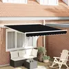 vidaXL - Inklapbare - Luifel - Zwart - 350 - x - 250 - cm - Stof
