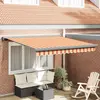 vidaXL Vidaxl Auvent Rétractable Manuel - Jaune Et Orange 350x250 Cm