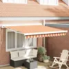 vidaXL Vidaxl Auvent Automatique Rétractable Jaune-Orange, 350x250 Cm