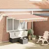 vidaXL Auvent Rétractable Multicolore 350 x 250 cm Polyester et métal