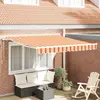 vidaXL Auvent Rétractable Jaune et Orange 350 x 250 cm tissu