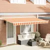 vidaXL Auvent Rétractable Multicolore et Jaune et Orange et Blanc