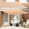 vidaXL Auvent Rétractable Jaune et orange et blanc
