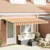 vidaXL Auvent Rétractable Jaune et orange et blanc