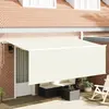 vidaXL Auvent Rétractable Crème Blanc Marron 400 x 200 cm