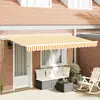vidaXL Auvent Rétractable Jaune et blanc 400x200 cm 400 x 200 cm 4x2 m