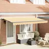 vidaXL Auvent Rétractable Jaune et orange et blanc