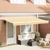 vidaXL Auvent Rétractable Jaune et blanc