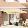 vidaXL Auvent Rétractable Jaune et orange et blanc