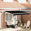 vidaXL Store Manuel Rétractable avec LED Noir 300x250 cm