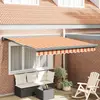 vidaXL Auvent rétractable automatique Jaune et Orange 300x250 cm