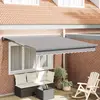 vidaXL Store Rétractable Automatique Gris Clair 300x250 cm