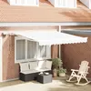 vidaXL Auvent Rétractable Manuel avec LED Blanc 300x250 cm