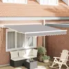 vidaXL Store rétractable manuel gris 300x250 cm