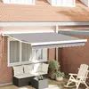vidaXL Store rétractable automatique gris clair 300x250 cm