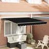 vidaXL Auvent Rétractable Noir 300x250 cm Polyester