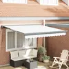 vidaXL Store Rétractable Automatique Blanc 350x250 cm