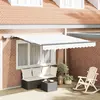 vidaXL Store rétractable manuel avec LED blanc 350x250 cm