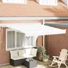 vidaXL Auvent rétractable automatique blanc 350x250 cm