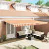 vidaXL Auvent Rétractable Jaune et Orange 500 × 350 cm tissu