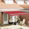 vidaXL Auvent rétractable automatique Rouge 400x300 cm