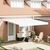 vidaXL Auvent Rétractable Blanc 400 × 350 cm Polyester et métal