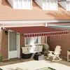vidaXL - Inklapbare - Luifel - Geel - en - Oranje - 400 - × - 350 - cm