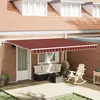 vidaXL Auvent rétractable automatique Orange et Marron 450x350 cm