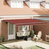 vidaXL Auvent rétractable manuel Orange et Marron 450x350 cm