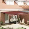 vidaXL Auvent Rétractable orange et marron 450 × 350 cm