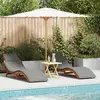 vidaXL Transat avec coussin 2 pcs Gris Bois d'Acacia Massif