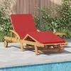 vidaXL - Ligstoel - 2 - pcs - Rood - Massief - Acacia - Hout