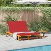 vidaXL Transat 2-personne Marron 63 x 199 x 85 cm Bois d'Acacia Massif