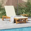 vidaXL Transat 1-personne 2 pcs Marron Bois d'Acacia Massif