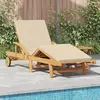 vidaXL Transat 2 pcs Beige 40 x 40 x 40cm Bois d'acacia massif
