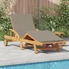 vidaXL Transat 2 pcs Taupe 200 x 67 x 84 cm Bois d'Acacia Massif