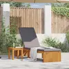 vidaXL Transat Huile Naturelle 200 x 55 x 94 cm Bois d'acacia massif