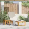 vidaXL Transat Marron 202 x 53 x 89 cm Bois d'Acacia Massif