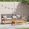 vidaXL Vidaxl Chaise Longue Grise Avec Bois Naturel