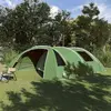 vidaXL Tente tunnel avec toit Vert et blanc 700 x 590 x 215 cm