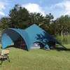 vidaXL Tente tipi avec toit avec évent Bleu et gris 600 x 600 x 347 cm