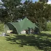 vidaXL Tente tipi avec toit avec évent Vert et gris 600 x 600 x 347 cm