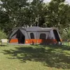 vidaXL Tente avec toit avec stockage Gris et orange 680 x 510 x 210 cm