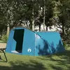 vidaXL Tente tunnel avec toit Bleu et gris 318 x 275 x 140 cm