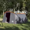 vidaXL Tente tunnel avec toit Gris et orange 318 x 275 x 140 cm