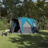 vidaXL Tente Cabane avec toit avec stockage Bleu 425 x 396 x 222 cm