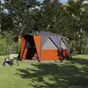 vidaXL Tente Cabane avec toit Gris et orange 425 x 396 x 222 cm